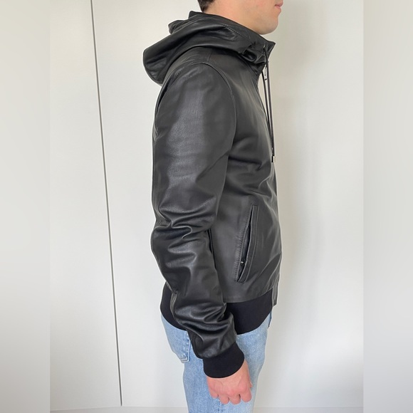 Dolce & Gabbana Leather Bomber Jacket in Black - Picture 7 of 16